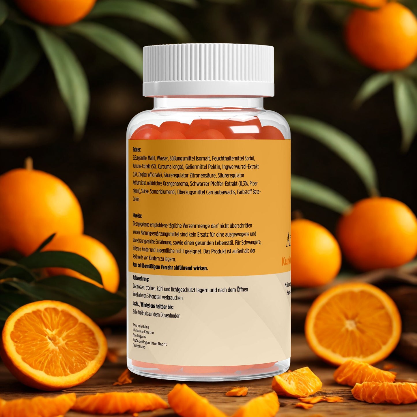 Kurkuma Ingwer Schwarzer Pfeffer Gummies