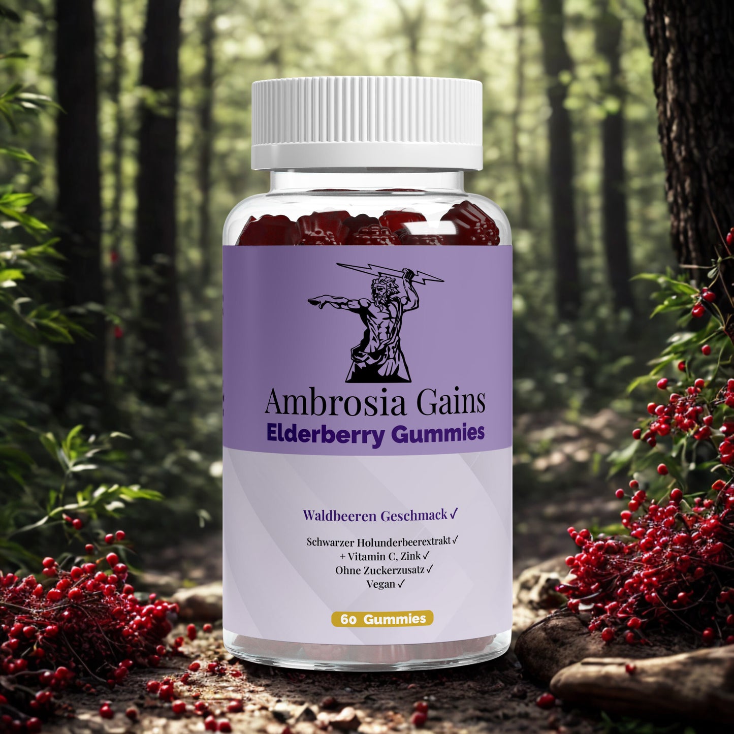 Holunderbeere Vitamin C Zink Gummies