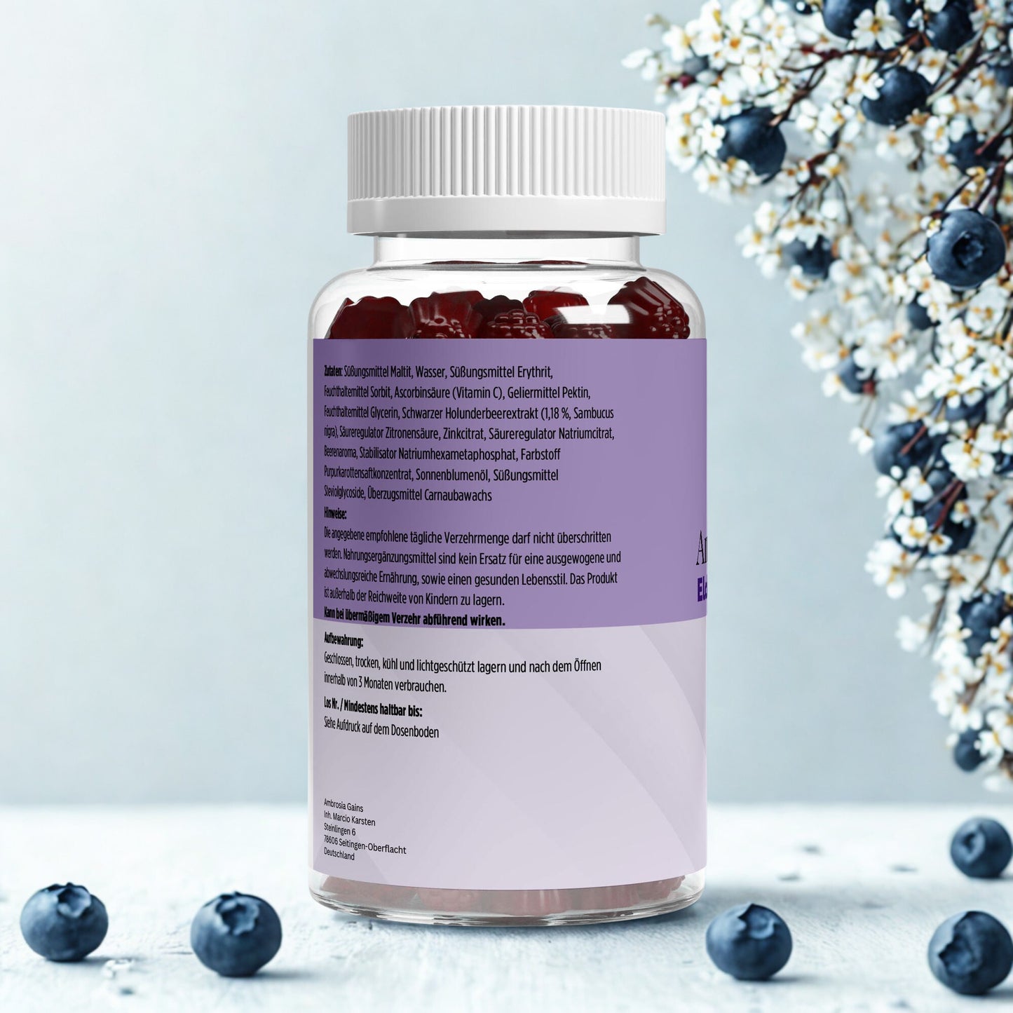 Holunderbeere Vitamin C Zink Gummies